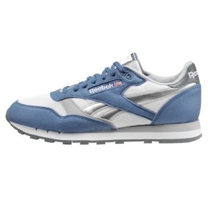 Reebok Classic Leather Turnschuhe Herren - Blau/Weiß/Grau/Tiefes Grau - DE 384-SLT